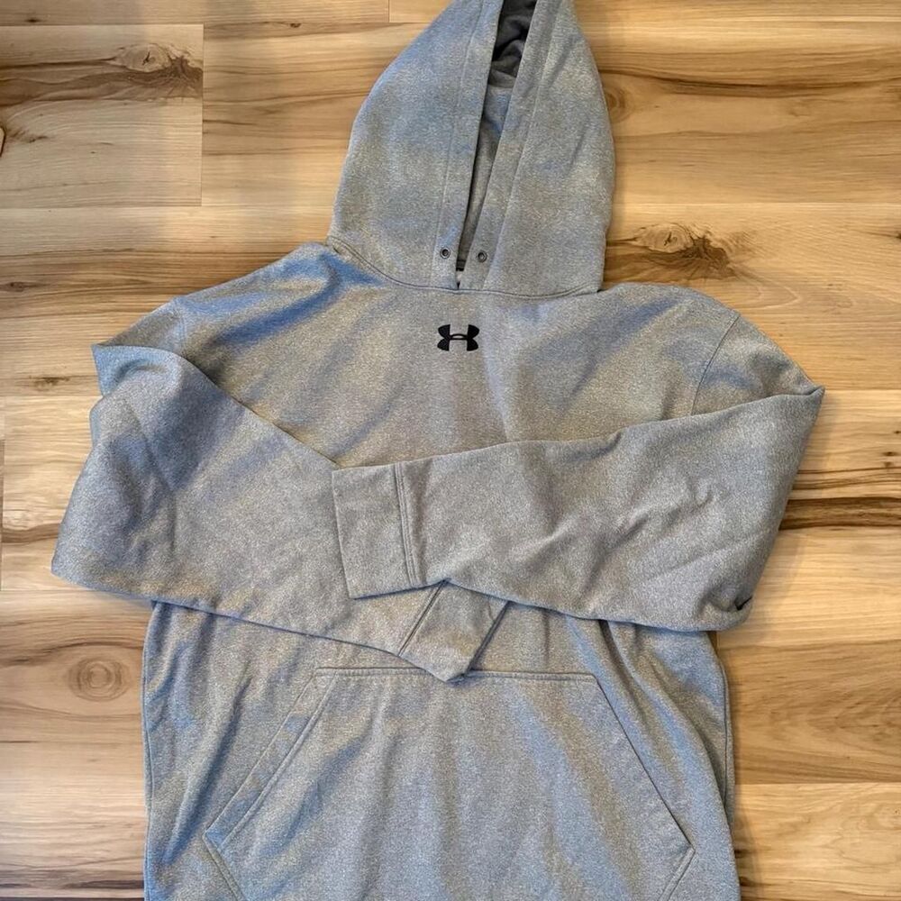 Under-armour Men's Grey and Silver Hoodie